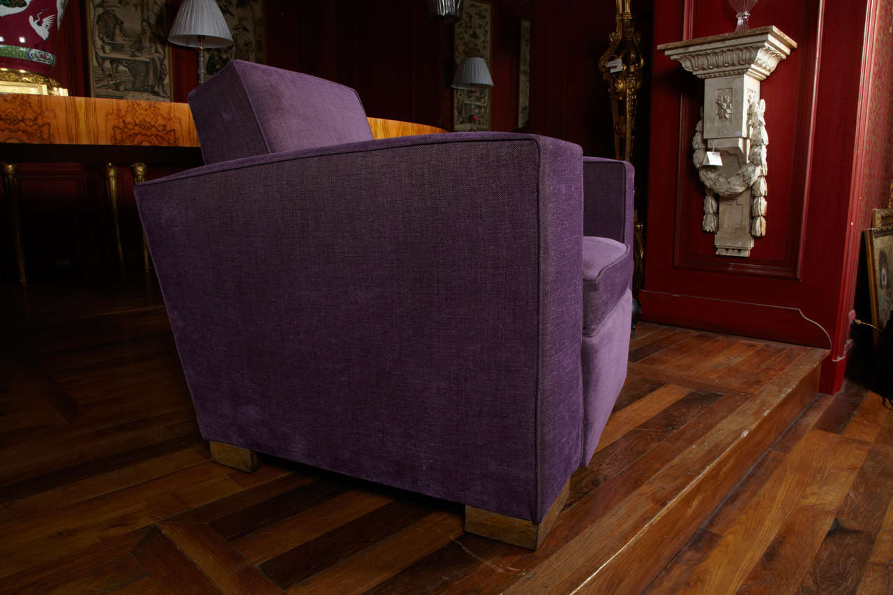 Pair of large and comfortable Adnet armchairs In Excellent Condition In Saint-Ouen (PARIS), FR